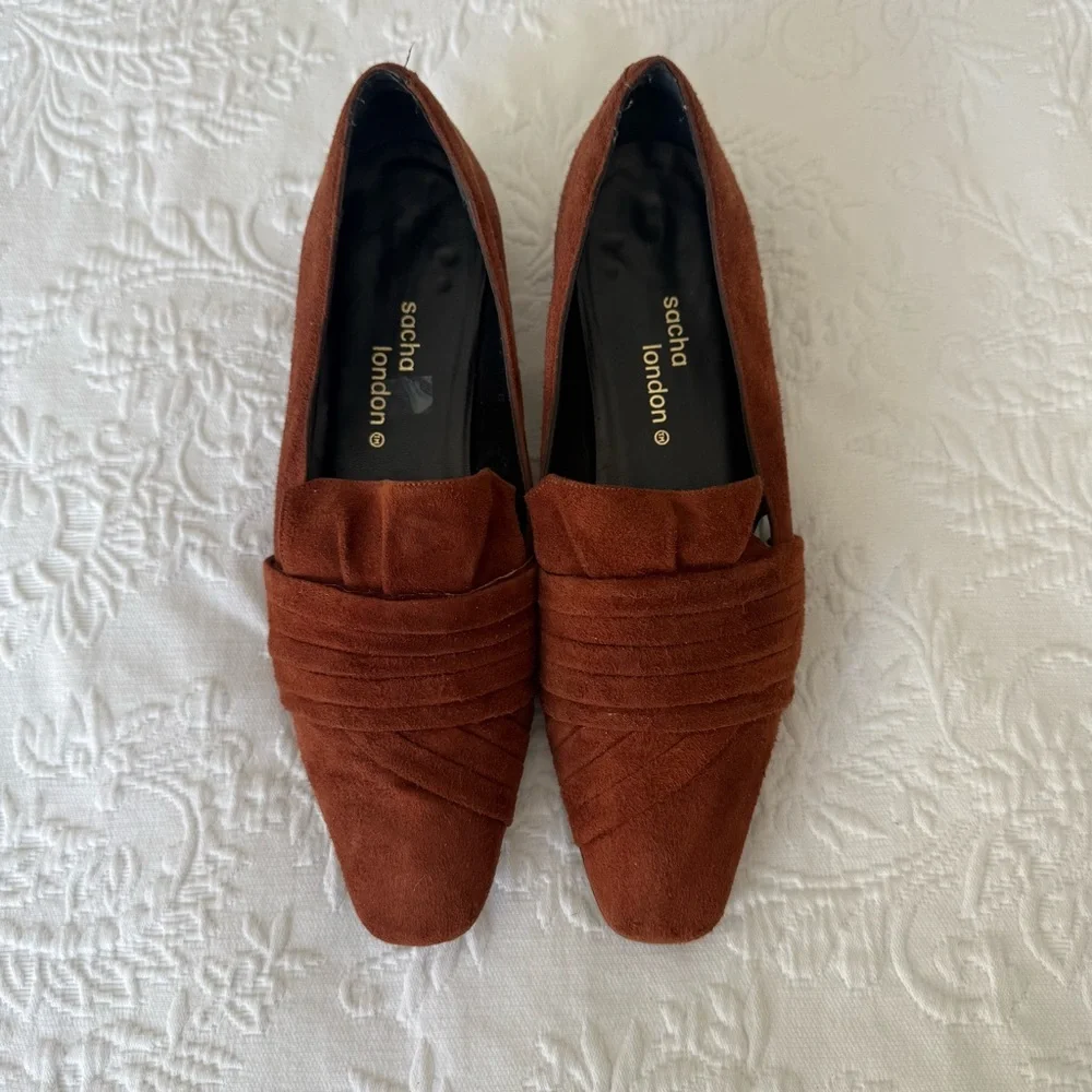 Sacha London Brown Suede Loafers size 7 - Picture 2 of 8